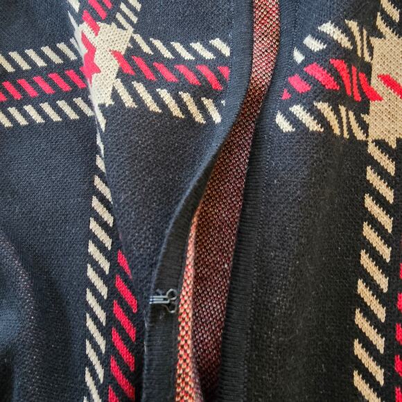 Anne Klein Jacket Women's 2X Black Red Tan Plaid Classic Career Preppy Old Money - Picture 8 of 12